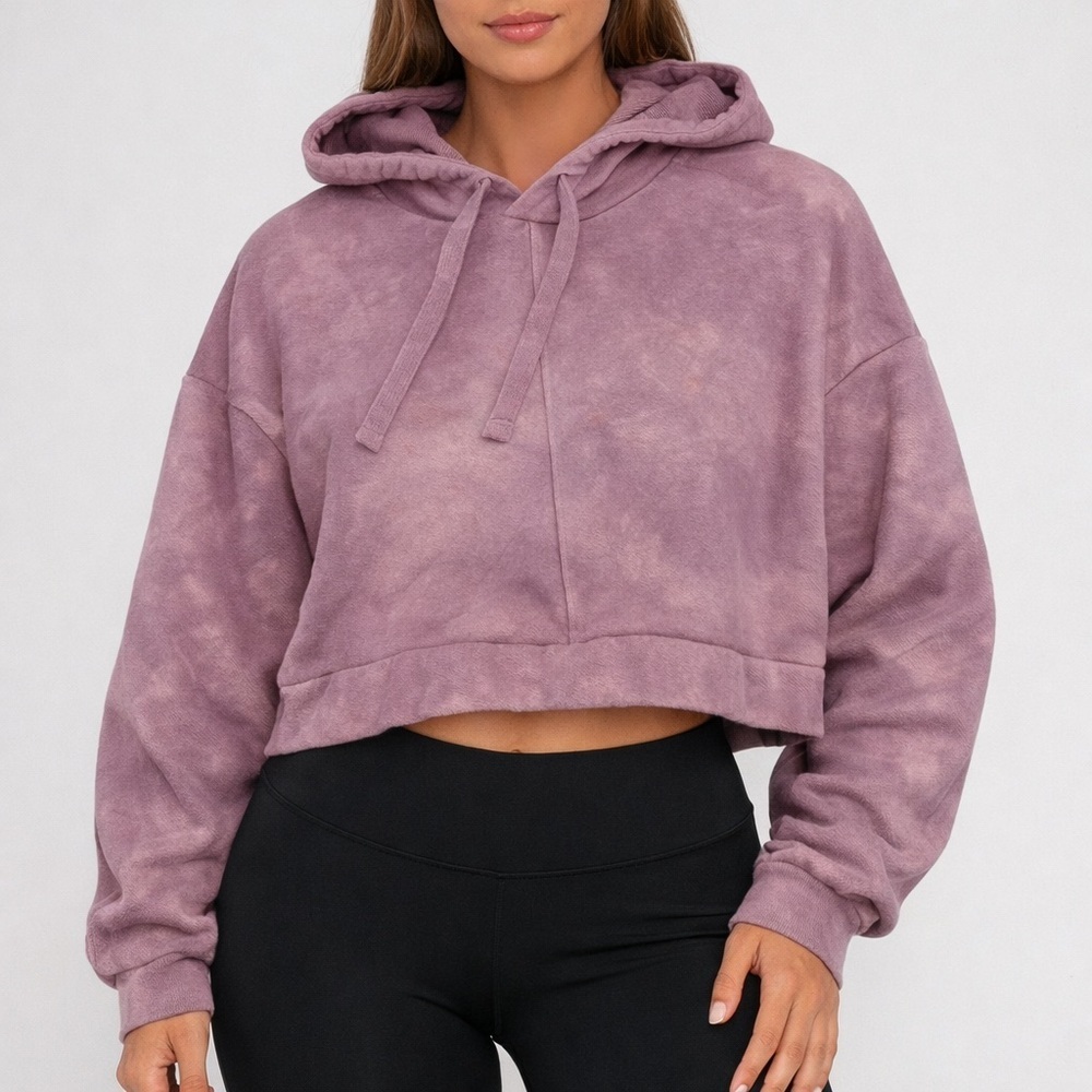 HOLDEN USA Cotton Oversized Cropped Hoodie Tie Dye XS - Picture 1 of 6